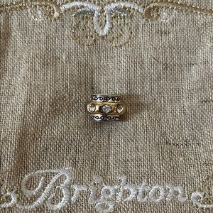 Brighton Gold and Silver dazzler bead with Crystal Accents